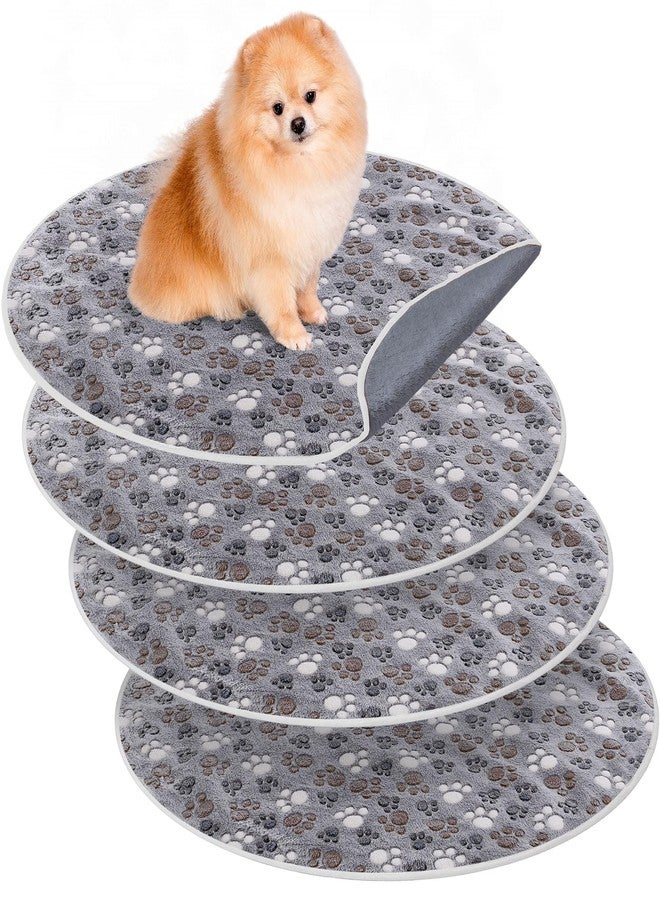 Clysee 4 Pack Washable Whelping Pad Whelping Supplies Absorbent Reusable Puppy Training Pads Reusable Dog Mat for Floor Non Slip Washable Pee Mat for Dogs(Grey,32 Inch) - Image 1